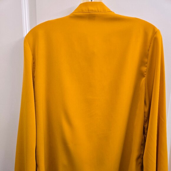 Yellow Ruffle Front Poets Blouse - Picture 3 of 5